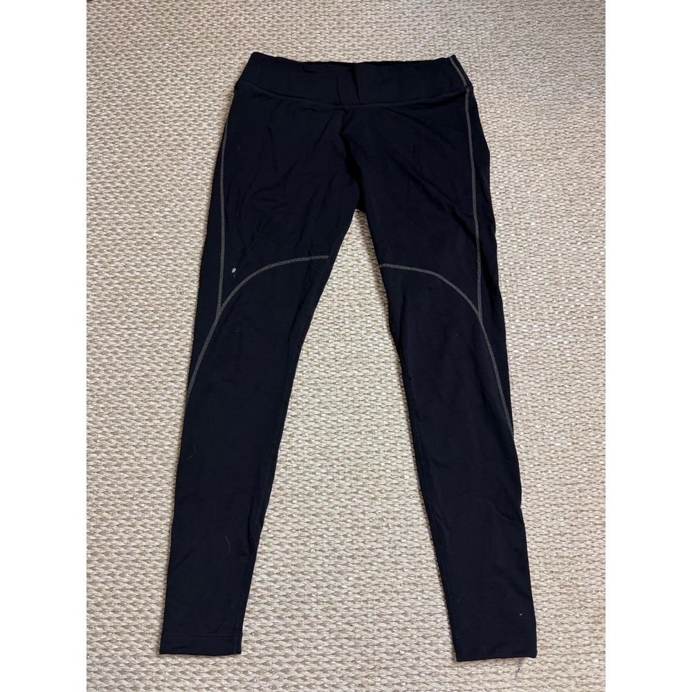 Smartwool Merino Sport Fleece Tights Black Women Medium Hiking Running Leggings